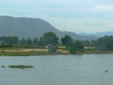 River and hills